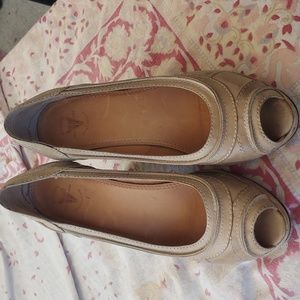 Beige frye Heels